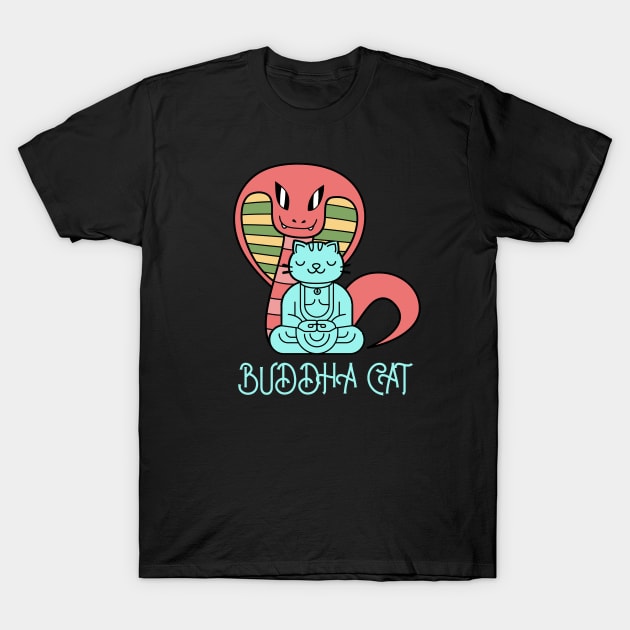 Buddha Cat T-Shirt by VintageSassy